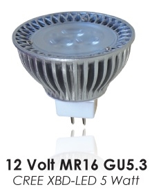 LED MR16 5XBD 100Deg 2700k 300 lumens DAUER LED